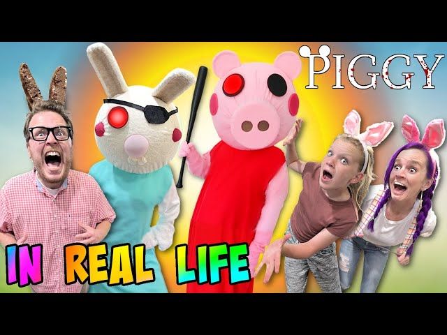 Roblox Piggy In Real Life Easter Egg Hunt Escape Bunny Skin Ytread