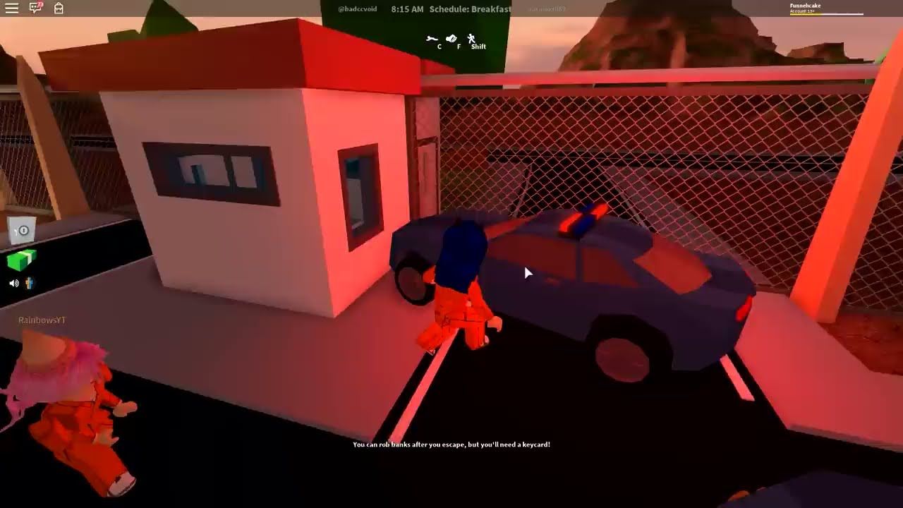 Breaking Out Of Jail In Roblox Roblox Jailbreak Ytread - roblox jailbreak keycard vending machine