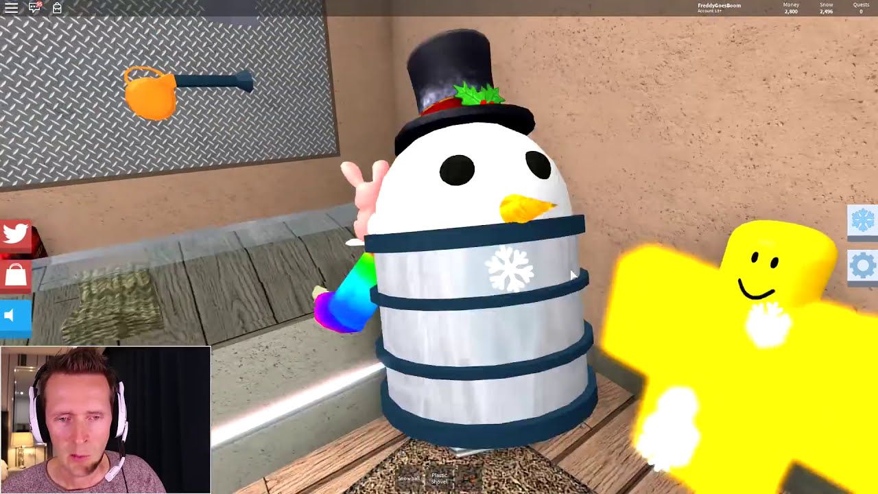 Snow Shoveling With Frosty In Roblox Ytread - roblox homw to get santas backpack snow shoveling simulator