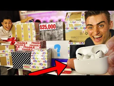 I SPENT $50,000 ON 11 EBAY MYSTERY BOXES!! (NEW AirPods PRO UNBOXING & REVIEW) Giveaway! BOX OPENIN