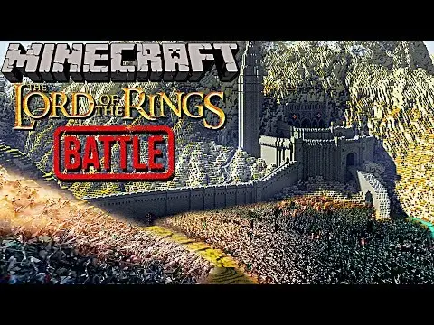 EPIC Minecraft Recreation Of Helm's Deep Battle! (Raytraced)