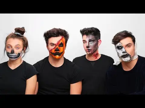 Doing My Best Friend�s Halloween Makeup ft. Dolan Twins & Emma Chamberlain