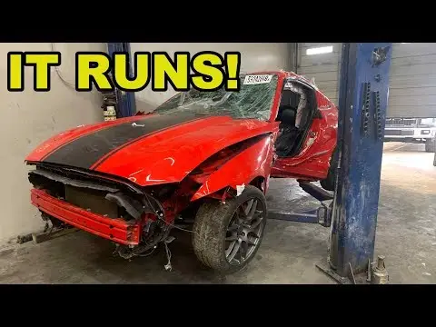 Pulling The Engine Out Of My DESTROYED 2015 Ford Mustang Gt