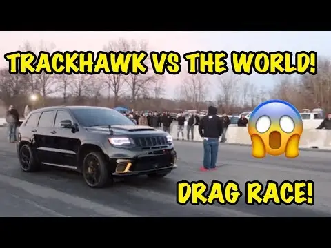 1000HP TRACKHAWK VS TESLA MODEL X P100D AND MUCH MORE! *INSANE*