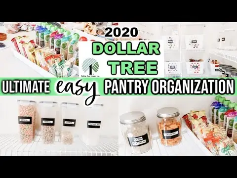 DOLLAR TREE PANTRY ORGANIZATION | EXTREME CLEAN & ORGANIZE W/ ME 2020 | PANTRY MAKEOVER