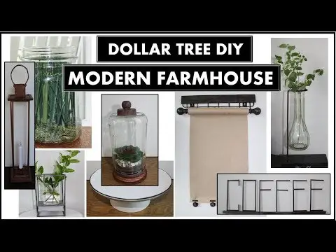 8 DOLLAR TREE DIY MODERN FARMHOUSE DECOR IDEAS 2020 | MAGNOLIA Inspired