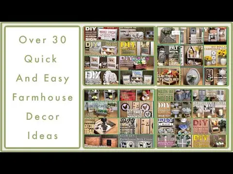 Over 30 Dollar Tree DIY Farmhouse Decor Craft Ideas 2019 - Farmhouse, Rustic, Modern And More