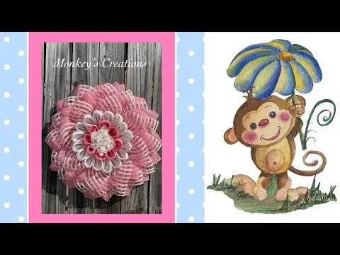 Monkey's Creations | How to Make a Flower Wreath | Easy DIY Spring Wreath | Live Replay