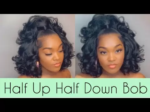 How To Half Up Half Down Quick Weave Bob Ytread