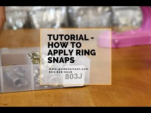 Tutorial - How to Apply Ring Snaps - GoldStarTool.com - 800-866-4419