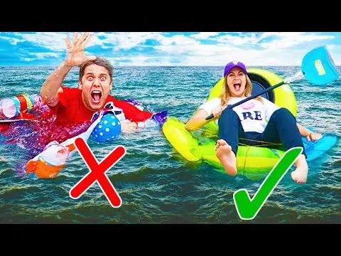 Last To Sink WINS! DIY Boat Challenge Ft. Jenna Bandy, Chris Staples *BOYS vs GIRLS*