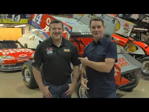 Tony Stewart shows off his absurd car collection to Jeff Gordon | Around the Track