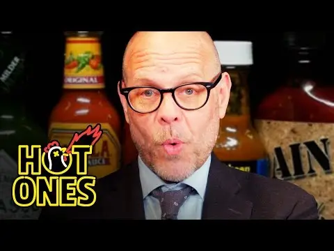 Alton Brown Rigorously Reviews Spicy Wings | Hot Ones