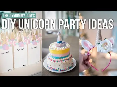DIY UNICORN PARTY IDEAS | Party Bag - Cake Hack - Unicorn Headband | The DIY Mommy