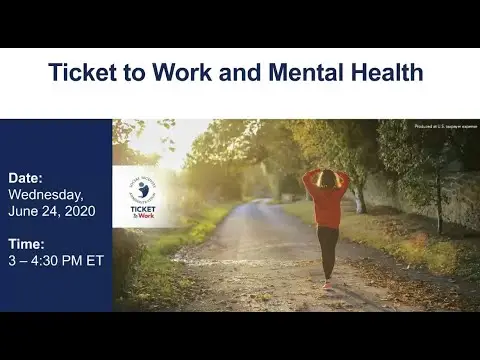 WISE Webinar 2020-06: Ticket to Work and Mental Health