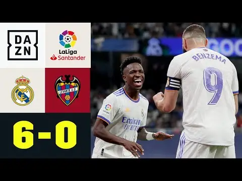 Vinicius-Dreierpack bei Benzemas Torerekord: Real Madrid - Levante 6:0 | LaLiga | DAZN Highlights