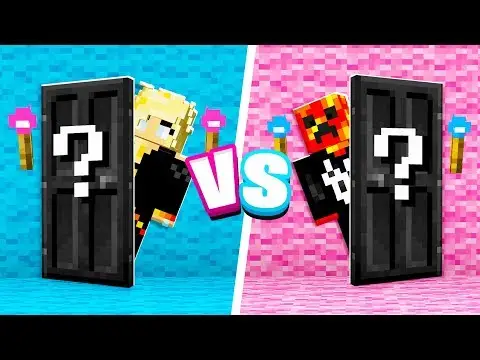Minecraft MYSTERY Door Boy vs Girl Challenge!