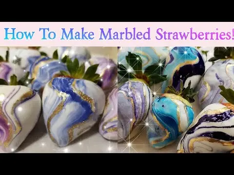 MARBLED STRAWBERRIES! (step by step tutorial for chocolate dipped galaxy berries in 2019!)