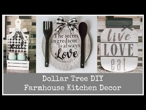 Dollar Tree DIY Farmhouse Kitchen Decor | Home Decor | DIY