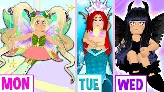 I Only Wore Fan Made Outfits For A Week Roblox Ytread - roblox royale high princess challenge