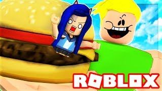 Roblox Obby We Escape The Giant Evil Fat Man Ytread - escaping the giant burger roblox