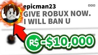 Playing Roblox As A Rich Noob And Letting People Ytread - www robloxx me hurry limited robux