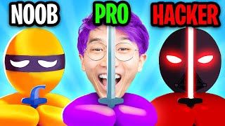 Can We Go Noob Vs Pro Vs Hacker In Join Blob Clash Ytread - noob vs hacker vs pro roblox knife simulator