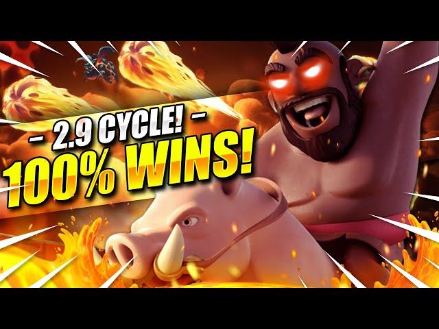NEW META!! UNDEFEATED 2.9 HOG CYCLE DECK IN CLASH ROYALE!!
