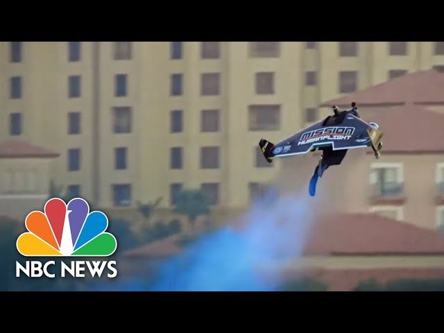 Rocket Pack Shoots Man Up Nearly A Mile High In First Vertical Takeoff | NBC Nightly News