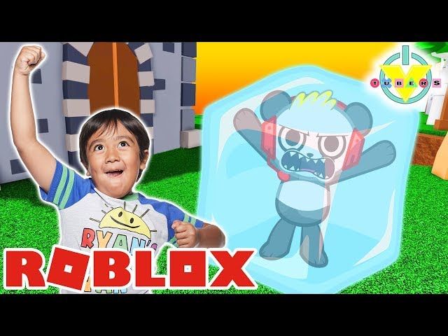 Ryan Got Frozen In Freeze Tag Roblox Lets Play Ytread - ryan and combo panda playing roblox