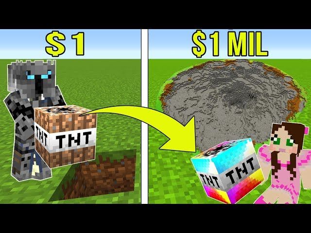 Minecraft 1 Dollar Tnt Vs 1000000 Dollar Rainbow Ytread