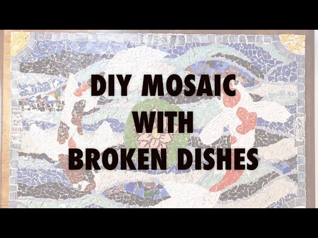 DIY Mosaic With Broken Dishes - Koi Pond