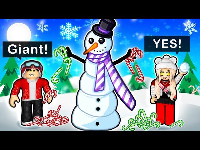 Building The Tallest Snowman In Roblox Ytread - roblox candy cane launcher