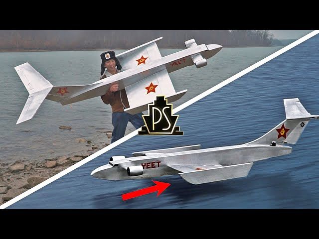GIANT RC Ekranoplan (Secret Russian aircraft?)