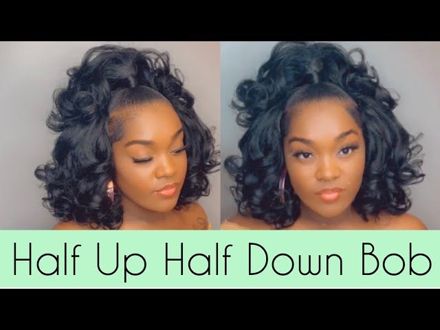 How To Half Up Half Down Quick Weave Bob Step Ytread