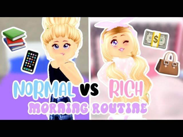 Normal Vs Rich Morning Routine Roblox Royale High Ytread - norris nuts gaming roblox royale high