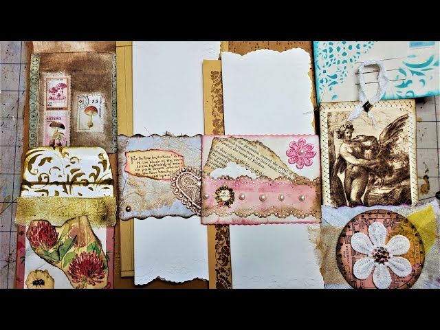 Junk Journal Using Up Book Pages Ep 60  Single Envelope 3 Fun Ideas! The Paper Outpost !! :)