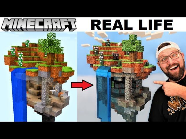 I Made A Minecraft Floating Island Sculpture Out Ytread