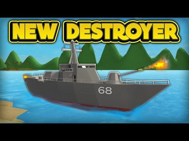 Driving The New Destroyer Roblox Sharkbite Ytread - roblox sharkbite military boat