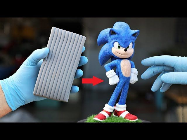 Turn Clay into Sonic the Hedgehog (movie version)