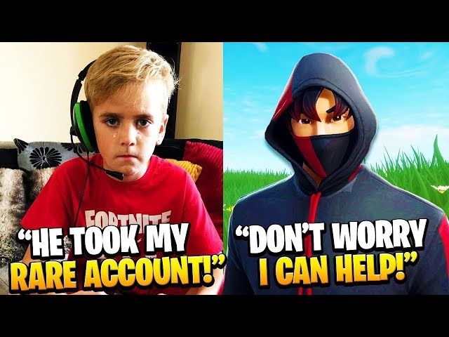 7 Year Old LOST His ACCOUNT To His BEST FRIEND, So I Confronted Him... (Fortnite)