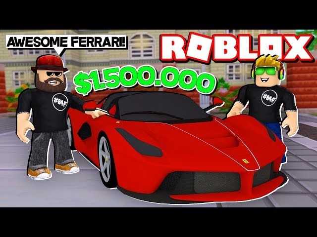 My Brand New 1500000 Ferrari Laferrari In Roblox Ytread - roblox vehicle simulator supercars