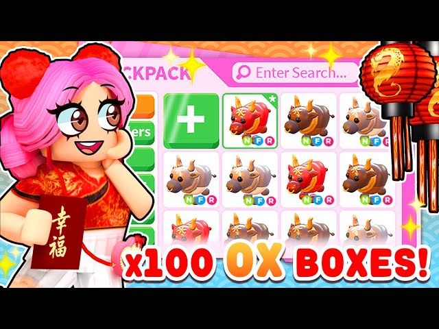 Hatching 100 Ox Boxes 15000 Robux Adopt Me Roblox Ytread - numbers that won't hashtag on roblox
