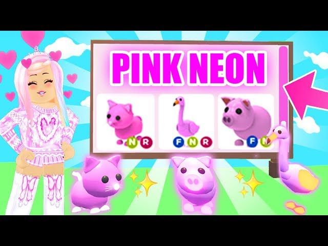 Turning All My Pink Pets Neon In Adopt Me Roblox Ytread - nyan cat roblox adopt me