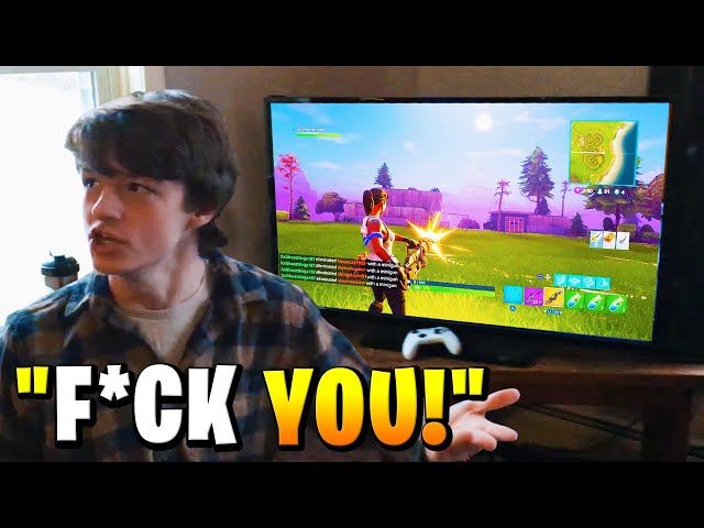 Kid Turns Off TV In Front Of Friends To play Fortnite.. (ENDS BADLY)