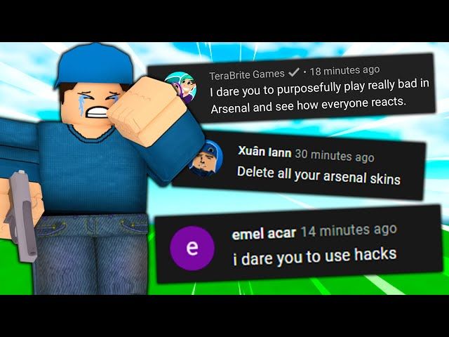 So I Did Your Arsenal Dares Roblox Ytread - shoot dance roblox