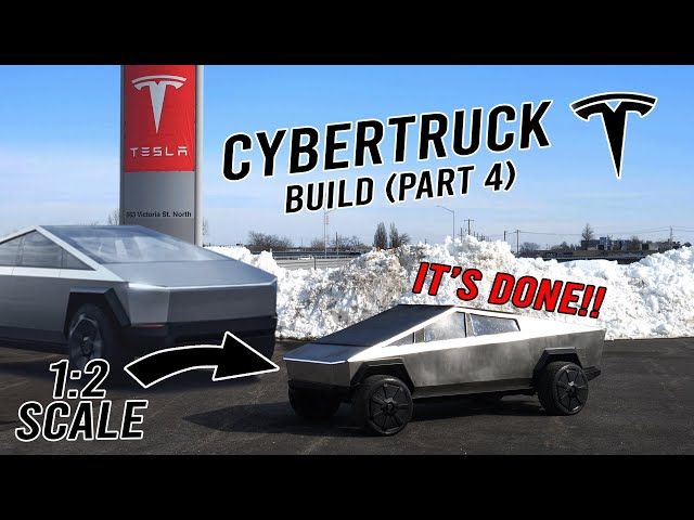 We built a 1:2 SCALE CYBER TRUCK! (Part 4/4)