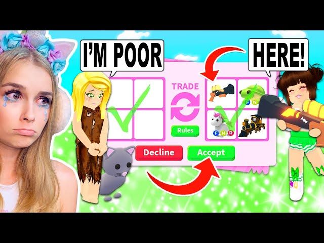 Pretending To Be Poor To Become Rich In Adopt Me Ytread - trade request roblox adopt me