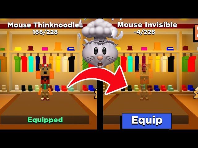 I Got The Secret Invisible Mouse Skin On Roblox Ytread - how to make yourself invisible in roblox