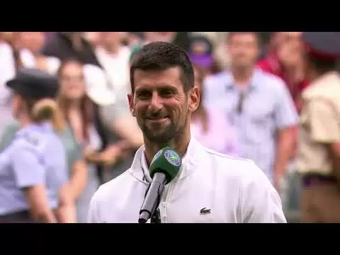 novak djokovic reacts to tying roger federer s record they re just numbers wimbledon on espn